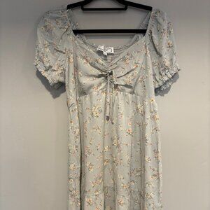 Hippie Rose Blue Floral Dress Women’s Size S Romantic Flowy Coquette Y2K Boho